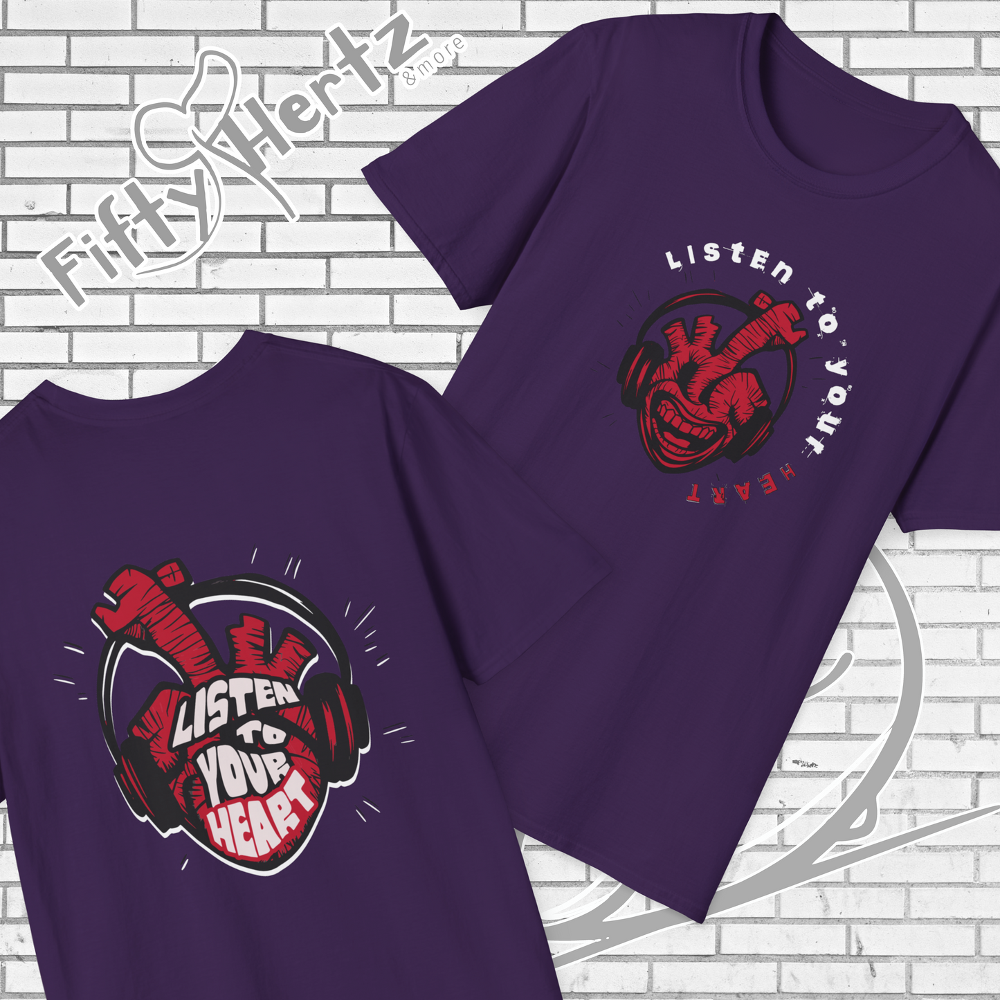 Listen to Heart (Dark) Unisex T-Shirt